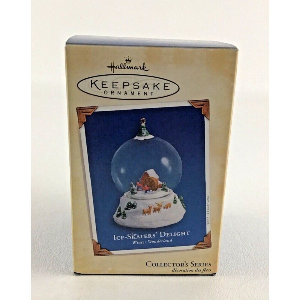 Hallmark Keepsake Ornament Winter Wonderland #4 Ice Skaters Delight New 2005